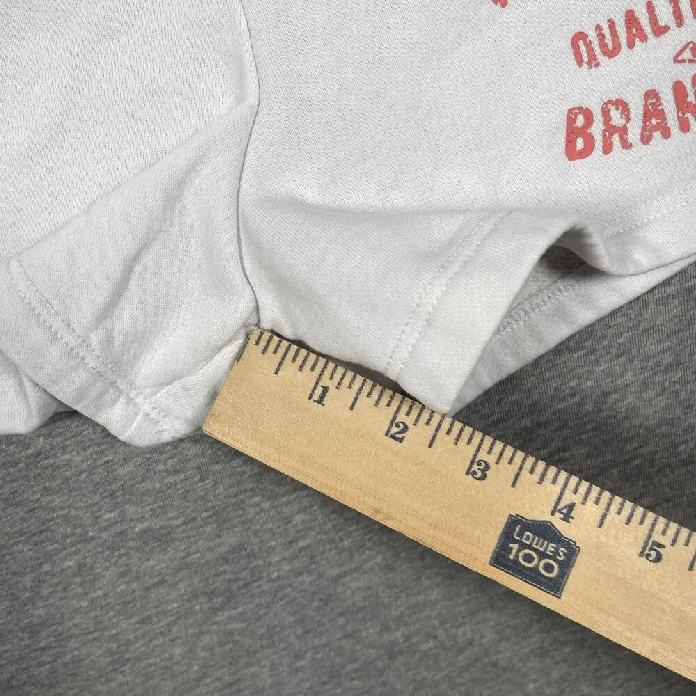 True Religion Sweat Shorts Womens Size S White French Terry Cotton Polyester